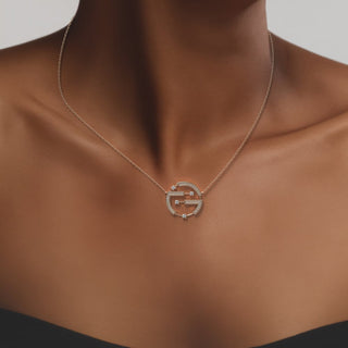 Collier unique en diamant taille ronde pour elle