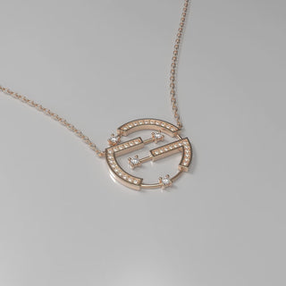 Collier unique en diamant taille ronde pour elle