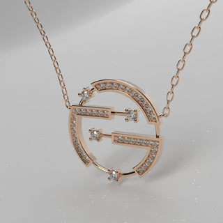 Collier unique en diamant taille ronde pour elle