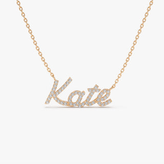 Collar con nombre y diamantes personalizado como regalo para mujer