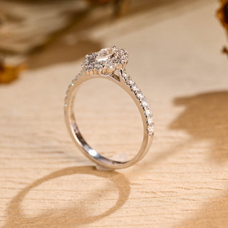 Bague de fiançailles avec diamants en grappe de moissanite taille marquise de 0,50 ct à 1,50 ct