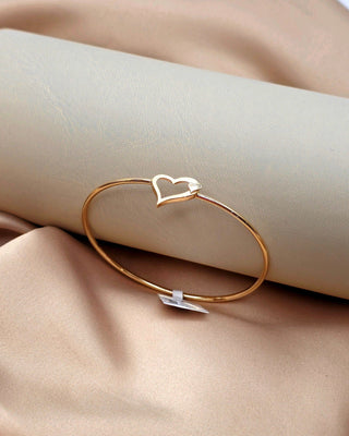 14K Solid Gold Cuff Bangle Bracelet for Birthday Gift for Her