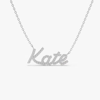 Collier personnalisé avec nom en diamant, cadeau pour femme