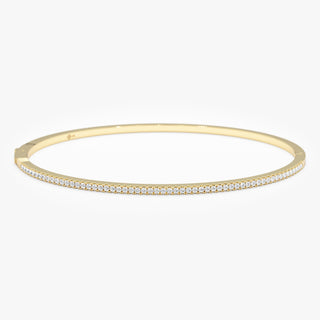 Bracelet jonc en diamant taille ronde pour cadeau d'anniversaire