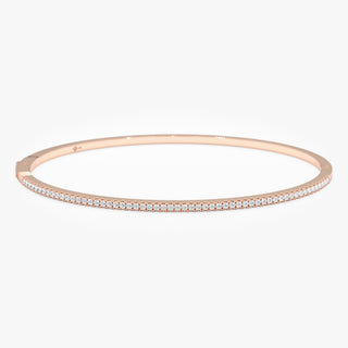 Bracelet jonc en diamant taille ronde pour cadeau d'anniversaire