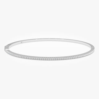 Bracelet jonc en diamant taille ronde pour cadeau d'anniversaire