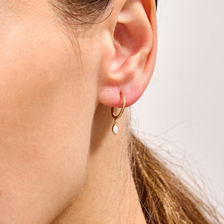 Boucles d'oreilles créoles en diamant taille marquise pour un usage quotidien 