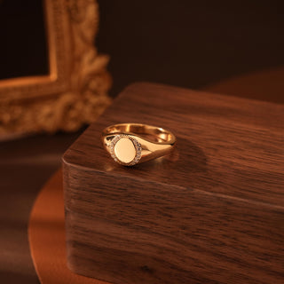 Alliance de mariage en moissanite ovale à taille ronde de 0,05 TCW