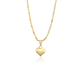 Heart Shape Necklace in 18K Solid Gold for Valentine's Day Gift