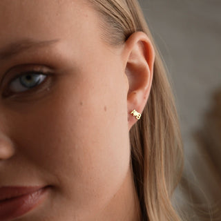 Boucles d'oreilles à tige personnalisées avec initiales en forme de cœur, cadeau pour femme ou maman