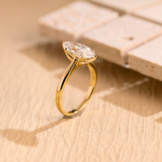 Bague de fiançailles en forme de tulipe avec diamants en moissanite taille marquise de 2,0 à 3,0 ct