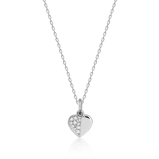 Collar con colgante de corazón de diamante de talla redonda, regalo para mujer