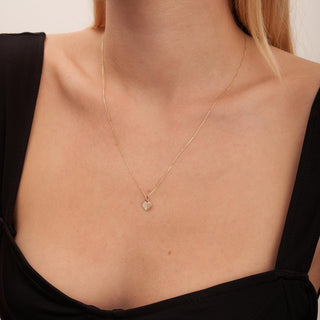 Collier avec pendentif en forme de cœur en diamant taille ronde, cadeau pour femme