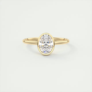 Bague de fiançailles solitaire avec diamant en moissanite taille ovale de 2,0 ct