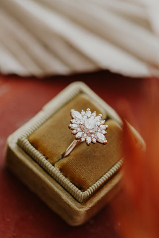 Bague de fiançailles en moissanite à taille ronde de 1,0 à 3,0 ct