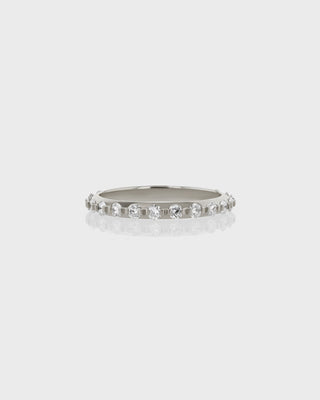 0.60 TCW Round EF- VVS Diamond Half Infinity Wedding Band