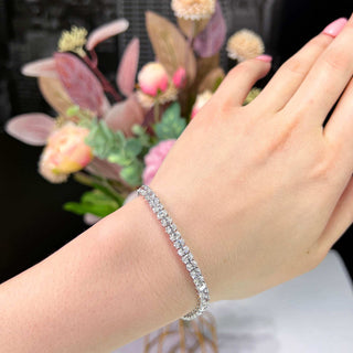 Pulsera de diamantes de moissanita de corte ovalado de 9,8 ct para mujer