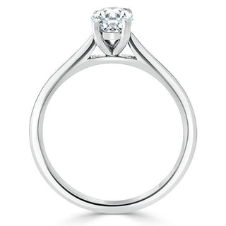 0.75 CT Oval Shape Moissanite Solitaire Engagement Ring