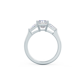 Bague de fiançailles en diamants à trois pierres en moissanite de 2,50 ct sertie en cathédrale