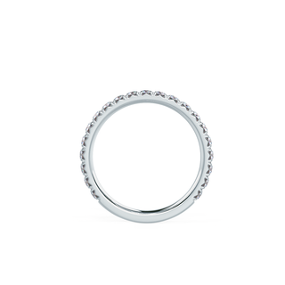 Alliance de mariage en moissanite éternité taille brillant rond de 1,7 mm 3/4 