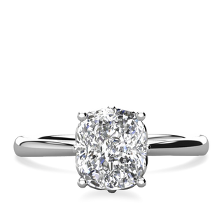 Bague de fiançailles solitaire en moissanite taille coussin de 1,80 ct