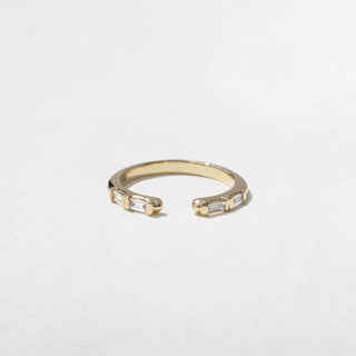 0.24 TCW baguette- Open Wedding Band