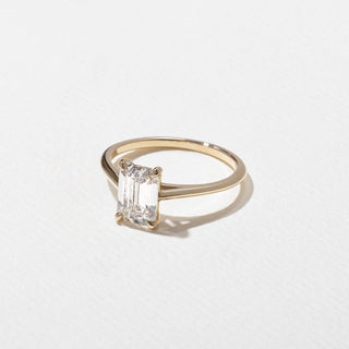 Bague de fiançailles avec diamant solitaire émeraude G/VS1 CVD de 1,37 ct