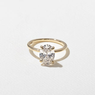 Bague de fiançailles avec diamant solitaire ovale G/VS1 CVD de 2,04 ct