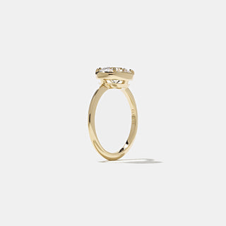 Bague de fiançailles solitaire avec diamant ovale G/VS1 CVD de 1,81 ct