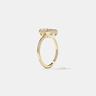 Bague de fiançailles solitaire avec diamant et émeraude G/VS1 CVD de 2,30 ct