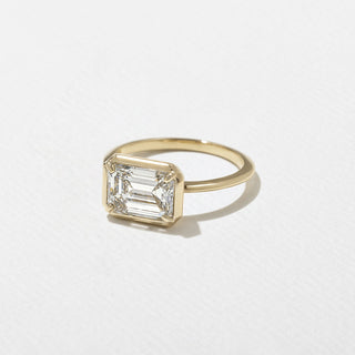 Bague de fiançailles solitaire avec diamant et émeraude G/VS1 CVD de 2,30 ct