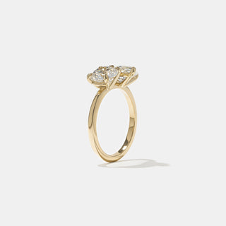 Bague de fiançailles à deux pierres avec diamants marquise et rond G/VS1 CVD de 3,40 ct