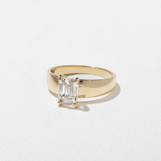 Bague de fiançailles avec diamant solitaire CVD émeraude F/VS1 de 1,25 ct