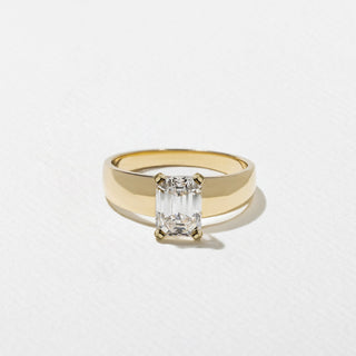 Bague de fiançailles avec diamant solitaire CVD émeraude F/VS1 de 1,25 ct