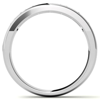 3mm Round Cut Seven Stone Men's Moissanite Wedding Band