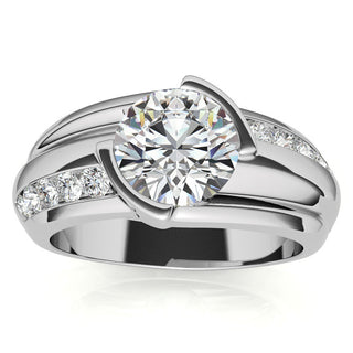 Alliance de mariage pour homme en moissanite à coupe ronde de 9 mm 