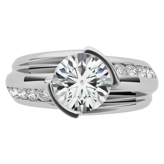 Alliance de mariage pour homme en moissanite à coupe ronde de 9 mm 