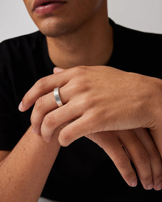 Plain Half-Channel Man's Wedding Band