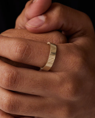 Plain Half-Channel Man's Wedding Band