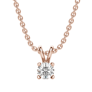 0.25-1.0 CT Round Solitaire F/VS Lab Grown Diamond Necklace