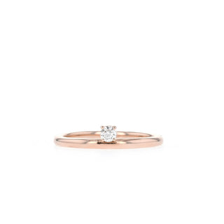 Alliance de mariage en moissanite à taille ronde de 0,1 TCW