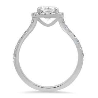 Cushion Cut Moissanite Halo Diamond Engagement Ring For Women - ELITE CARAT