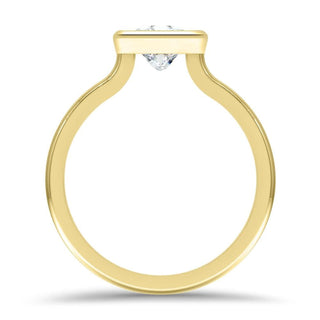 Bague de fiançailles avec solitaire en moissanite taille princesse sertie de 1,0 ct