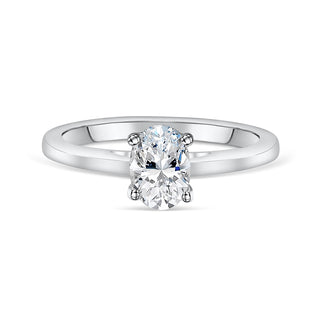 1.33 CT Oval Shaped Moissanite Solitaire Engagement Ring