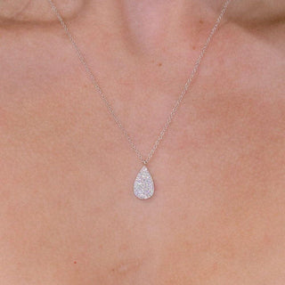 0.19 TCW Pear Moissanite Minimalist Necklace