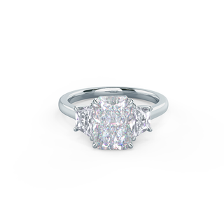 2.50CT Radiant Cut Moissanite Trapezoid Diamond Engagement Ring - ELITE CARAT