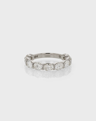 2.40 TCW Oval EF- VVS Diamond Eternity Wedding Band