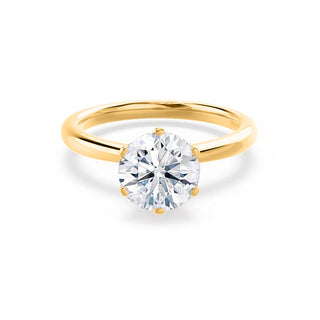 Bague de fiançailles de style solitaire en moissanite de forme ronde de 1,50 ct