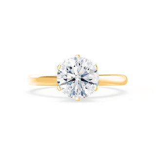 Bague de fiançailles de style solitaire en moissanite de forme ronde de 1,50 ct