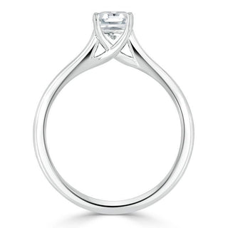 Bague de fiançailles solitaire moissanite taille Asscher 1.0 CT